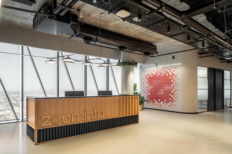 ZoomInfo office interior branding